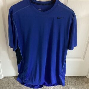 Men’s Nike Dri Fit Blue n Black Mesh Lightweight Shirt Size XXL